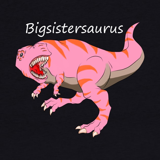 Bigsistersaurus for dark backgrounds by lostatom